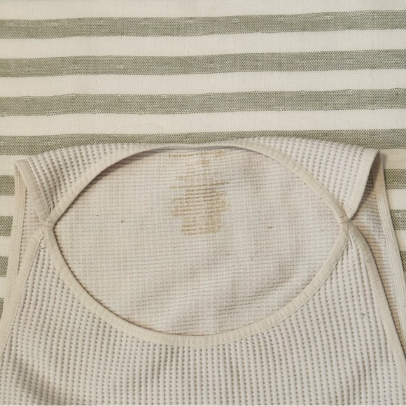 White Ribbed Tank Top - Picture 2 of 2